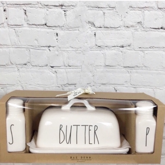 Rae Dunn Other - Rae Dunn salt/pepper shaker & butter dish set